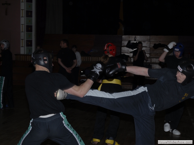 Sparring at training in Navan