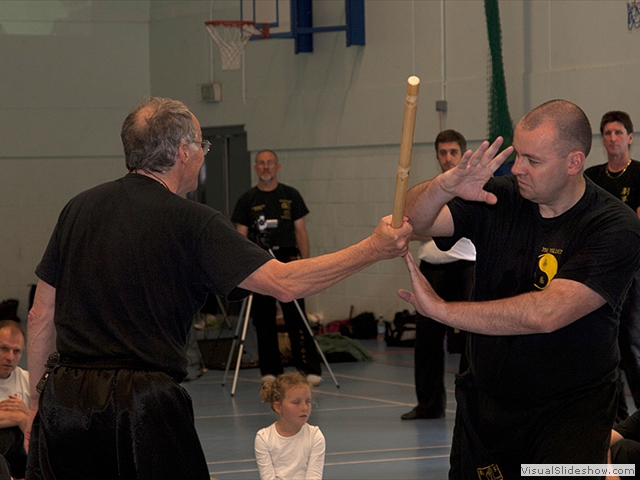 Guardian John Russell demonstrating self defense with Niall Whyte at the Summer Course