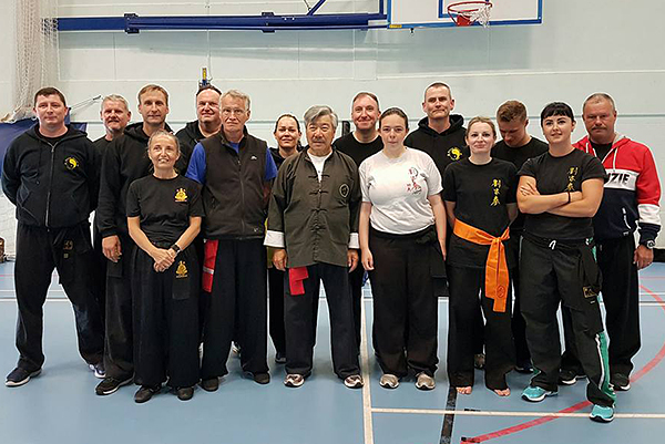 Group photo at the Summer Course with Grand Master Yau, Master John Russell, and Guardian Morag Quirk
