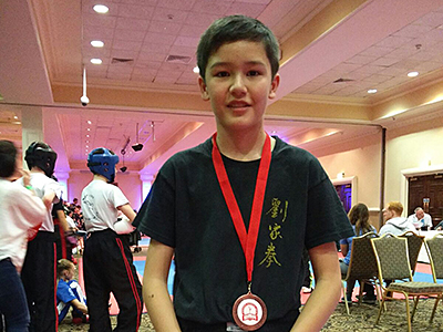 Tyler at The Rumble Competition, took 3rd place Junior Novice