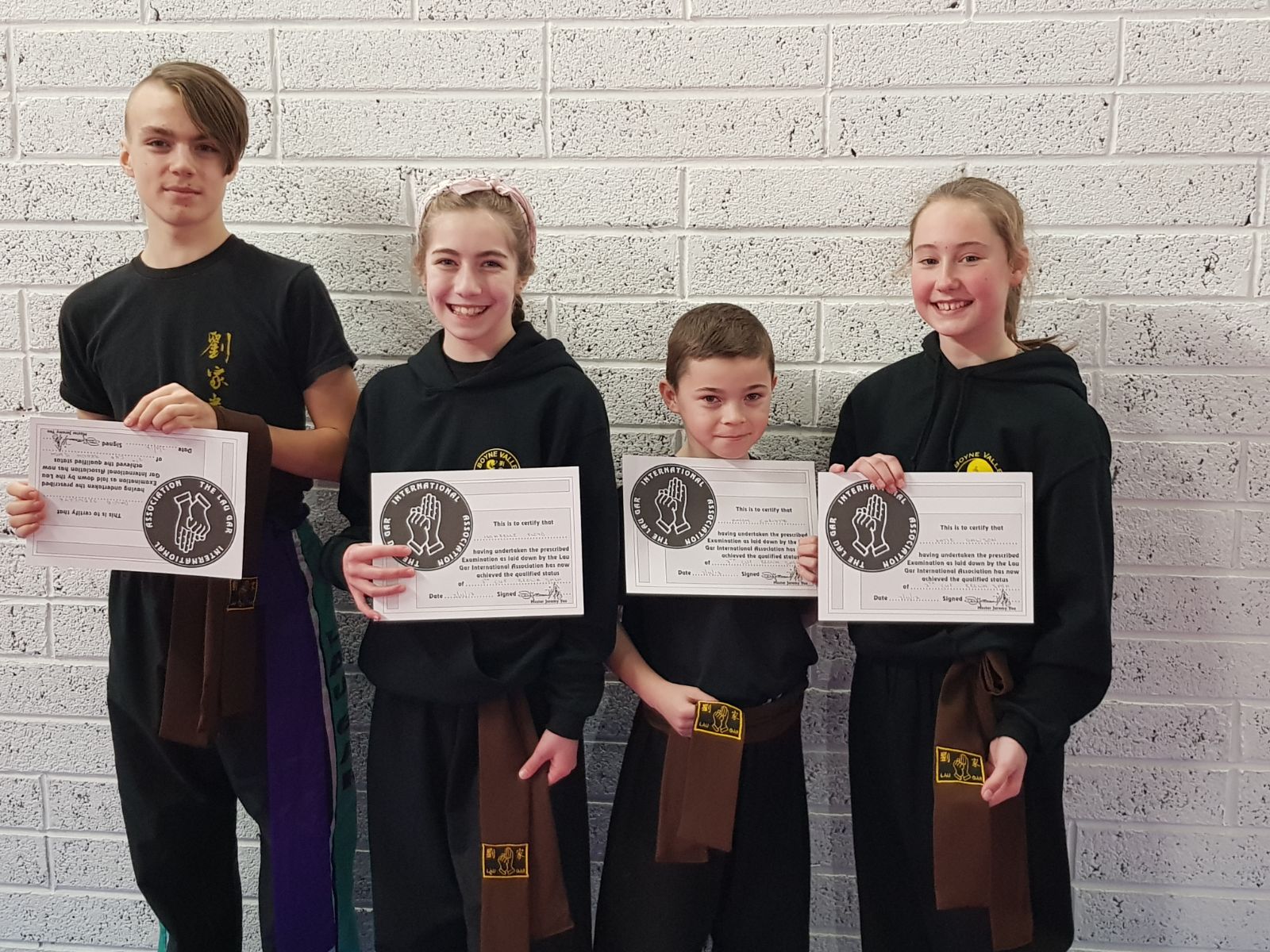 Another four Black Sashes in the making. Congratulations on your Brown Sash grading