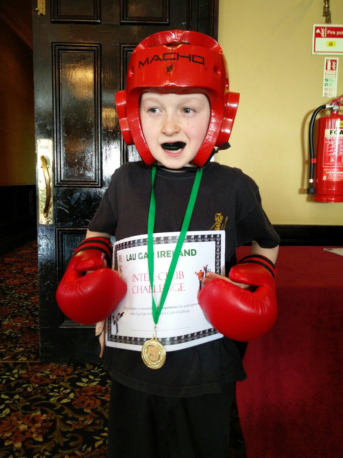 Ciarin Maree, 1st place boys novice, at the recent Interclub Competition