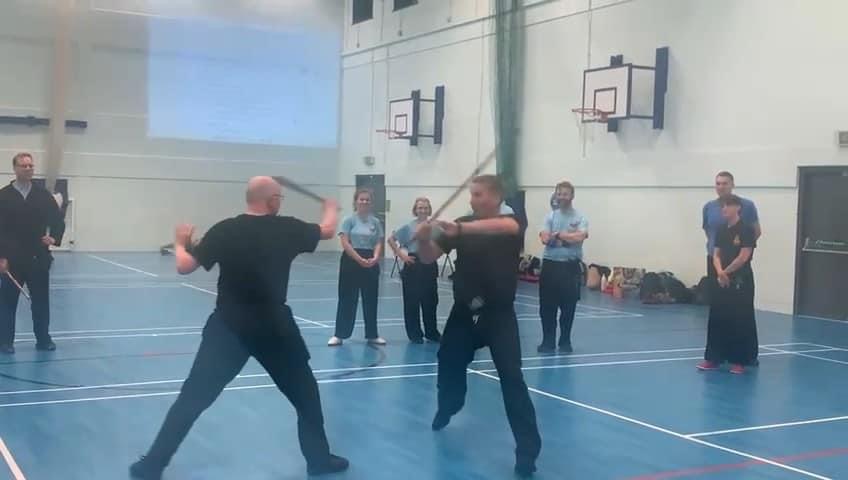 Guardian Derek Dawson with Guardian Frankie Cooper at the recent Summer Course.